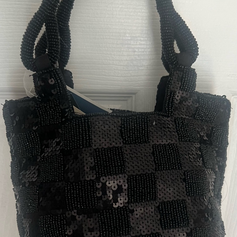 Elegant Black Sequin Bag